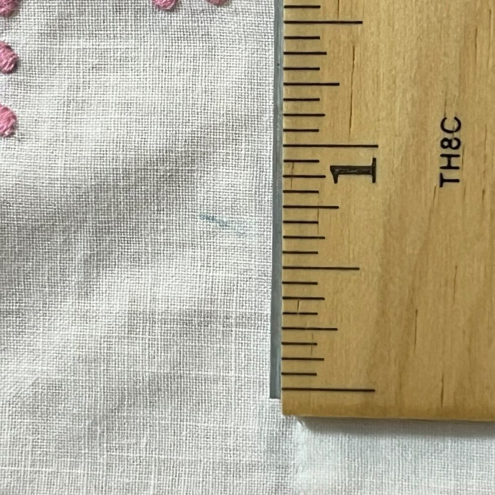 Vintage White Half Apron w/ Pink Embroidery – Handmade – Women’s Kitchen - Picture 10 of 13
